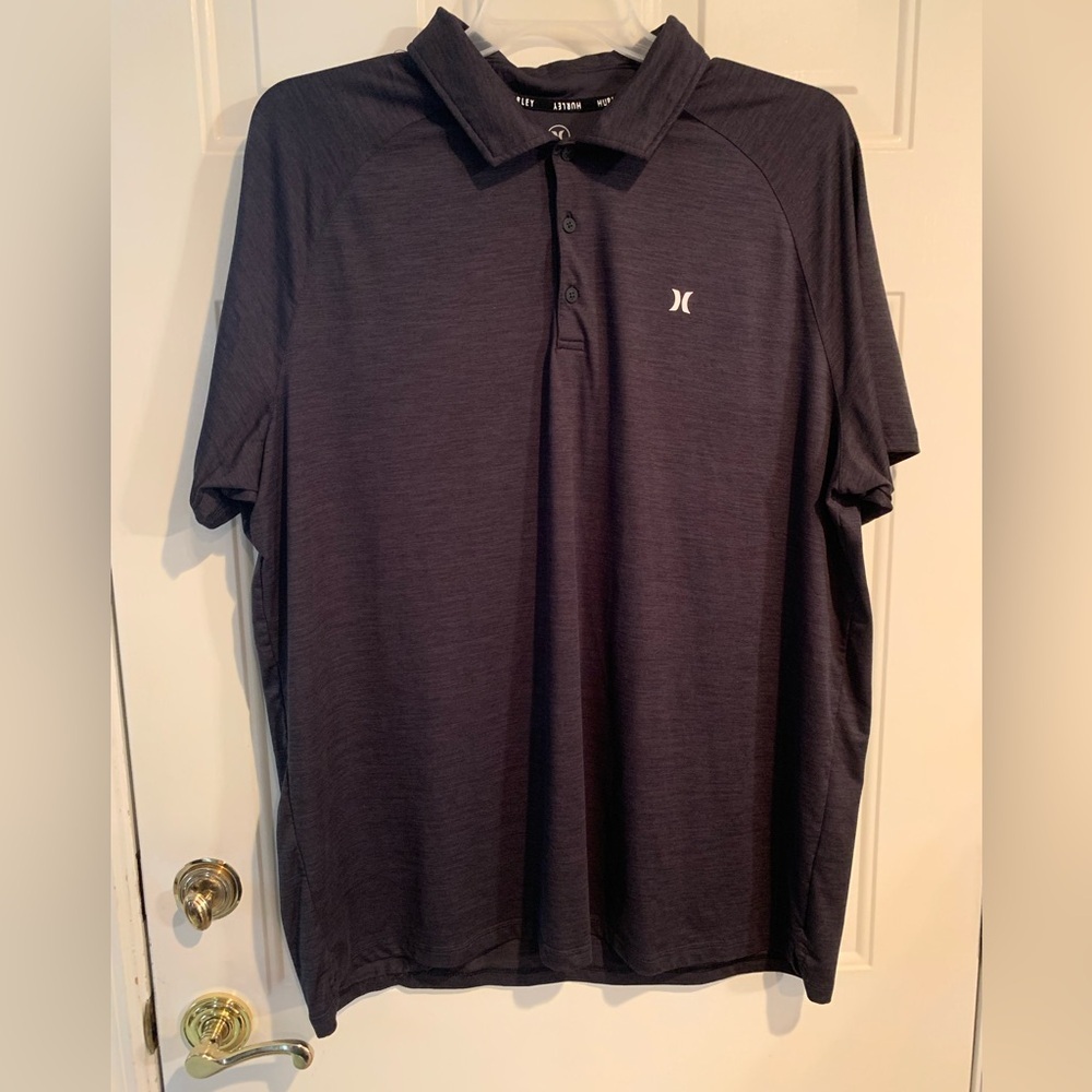 Hurley Men’s Black Shirt Sleeve Polo 2XL Quick Dry, Stretch